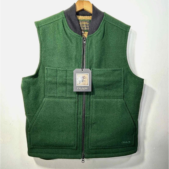 Filson Other - Filson Lined Mackinaw Wool Work Vest Sherpa Dark Spruce - Men's L, NEW, $295
